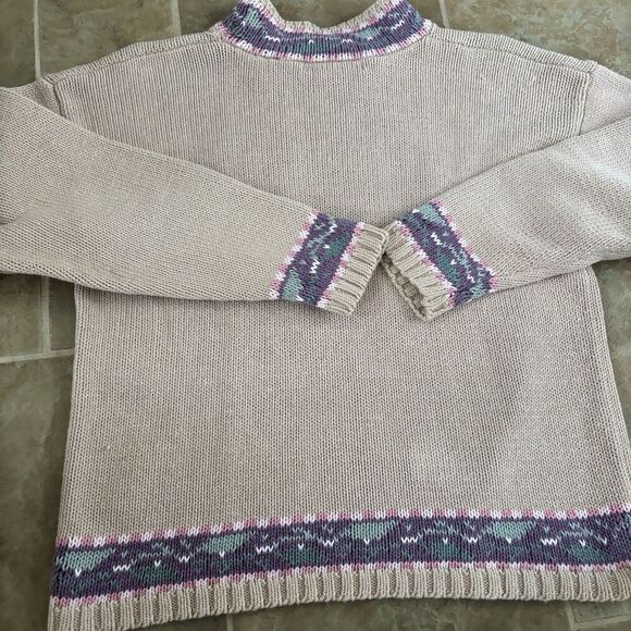 Karen Scott Hand Embroidered Sweater Womens Size Medium Cottagecore Vintage 90s - Picture 9 of 9